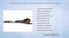 Lionel Santa Fe Super Chief Electric O Gauge Model Train Set w/ Remote and Bluetooth Capability
