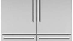 Thermador Freedom Collection 48-Inch Built-In French Door Refrigerator with Masterpiece Handles in Stainless Steel - T48BT110NS