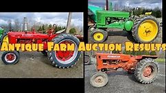 Antique Farm Auction Results