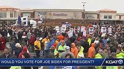 KOAT - Former Vice President Joe Biden rallies with Stop...