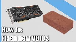 How to fix your bricked GPU | How to flash your Nvidia GPU VBIOS (Video bios)
