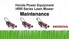 HRR216 Series Lawn Mower Maintenance