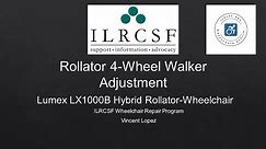 Rollator 4 Wheel Walker Wheel Cleaning and Adjustment