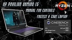 HP Pavilion Gaming 15 Ryzen 5 4600H (Manual Fan Control) | Fastest 6 core Laptop (Almost) 🔥