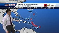 National Hurricane Center tracking Tropical Storm Tammy
