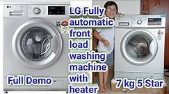 LG front load washing machine demo in hindi || LG front load washing machine FHM1207SDL Silver