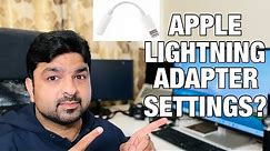 How to change Apple lightning 3.5mm headphone adapter settings on Iphone