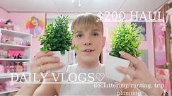 daily vlogs ♡ HUGE HAUL, decluttering & trip planning!!