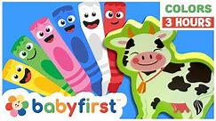 Toddler Learning Video | COLOR CREW - FULL COMPILATION | Songs, Magic & More | 3 Hours | BabyFirstTV
