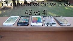 iPhone 5s vs iPhone 5c vs iPhone 5 vs iPhone 4S vs iPhone 4 Speed Test Comparison!