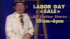 1976 Detroit Commercial: Fretter Labor Day Sale (w/ WXYZ promo)