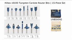 Unboxing Hiltex 10100 Tungsten Carbide Router Bits