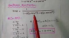 Coefficient Quantization Error - Finite Word Length Effects - DTSP