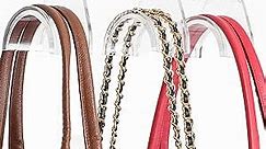 Purse Hanger Organizer for Closet 3 Pack - Durable Luxury Acrylic Holder for Handbag Tote Bag Satchel Backpack Crossover - Holds Up to 66Lbs – Easy to Clean, No Tools Required
