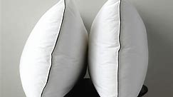 APSMILE Organic Goose Feathers Down Pillows 2 Pack, Queen Size Medium Pillow Inserts 100% Cotton, Soft Hotel-style Bed Pillows for Stomach/Back Sleepers, 20X30