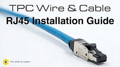 RJ45 Field Installable Connector Instructional Guide for Large Ethernet Cables