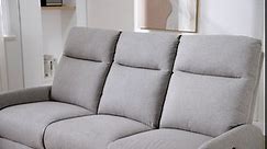 Phoenix Home Three-seat Sectional Power Recliner Sofas, Grey