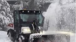 Snow Blower Clears Deep Snow