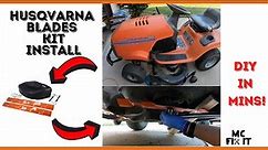 How To Easily Change Riding Lawn Mower Blades & Mulching Kit - Husqvarna LTH 130 [Complete Guide]