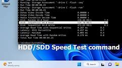 How to Speed Test SSD/HDD with only 1 command