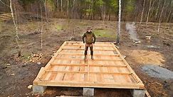 Construction of outdoor wooden cabinets for recreation with insulated floors - Pheasant Cooking Hunt