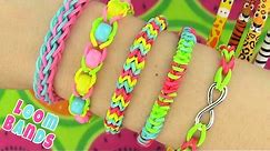 How to Make Loom Bands. 5 Easy Rainbow Loom Bracelet Designs without a Loom - Rubber band Bracelets