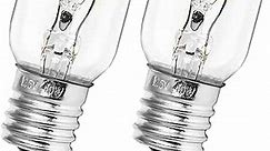 Belleone Microwave Light Bulb Fits for Whirlpool GE, 125V 40W Microwave Light Bulbs Fit for GE Kenmore LG Maytag Amana Over The Range Hood Microwave - Replaces 8206232A WB25X10030, E17 Base, 2PCS