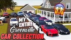 MY ENTIRE GREENVILLE CAR COLLECTION!! || ROBLOX - Greenville