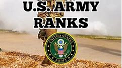 U.S. ARMY RANKS #usarmy