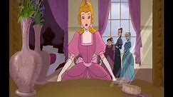 Cinderella gets dressed for the Royal Banquet