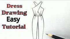How to draw a beautiful girl dress drawing design easy Fashion illustration dresses drawing tutorial