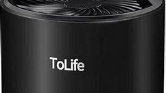 ToLife Air Purifiers for Home - HEPA Filter Air Cleaner for Pet Hair, Allergies, 99.97% Smokers, Dust, Pollen, Odor Eliminators for Bedroom up to 215 Sq.ft - Black