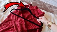 :10 second HANGER folding home hack you need NOW! 😱 (+ Amazon must haves & clean with me motivation)