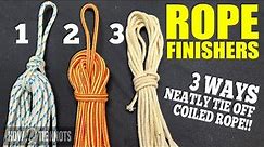 3 ROPE FINISHERS // Neatly tie off coiled rope