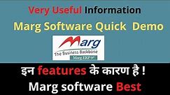 Marg Software Quick Demo | Marg software features