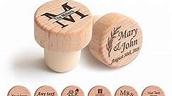 Custom wooden wine bottle stopper for party favors, personalized engraved wedding gifts set, house warming gift new home, corporate present It's wine o clock, wedding favors for guest in bulk