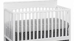 Oxford Baby Harper 4-in-1 Convertible Crib, Snow White, GREENGUARD Gold Certified, Wooden Crib