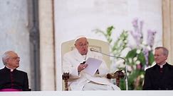 Pope Francis renews the call for a ceasefire in Gaza in Vatican City, Vatican - 3 Apr 2024 - 52332545