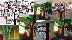DIY classroom tree decoration ideas, tree wall painting & decorations, class decoration paper art