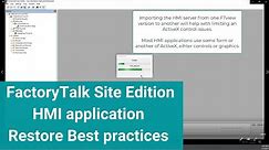 Restore a FactoryTalk View Studio Site Edition HMI Application | Best Practices