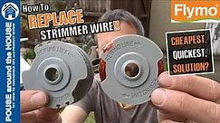 How to replace Flymo strimmer wire, QUICKEST & CHEAPEST solution! Flymo spool wire replacement.