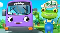 Wheels on the Bus Song! | Sing Along at Gecko's Garage | Trucks For Children | Cartoons For Kids
