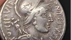 Roman Emperor, Publius Fonteius Capito, 55 BC. #coin #romancoins #romancoin #antique #coinscollector #rarecoins #ancientcoins #ancient #silvercoins #oldcoins #coinsoftheworld #coinscollection #coins | Coins & Antiques