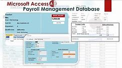How to create Employee salary / Payroll management database in Microsoft Access | Payslip module