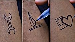 The unique tattoo designs // ✡️ simple tattoo art // how to draw tattoo on hand