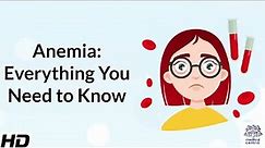 Anemia, Causes, Signs and Symptoms, Diagnosis and Treatment