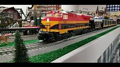 Lionel Lionchief KCS #5000 Tier 4 with Menards Hopper and Boxcars and Lionel Caboose