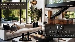 Contemporary American Living: 12 Captivating Living Room Interior Design Ideas in USA Houses