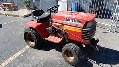 Craftsman II Rideable Lawn Mower How to Start it 6 Speed 44" Play with Choke and Throttle