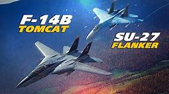 F-14B Tomcat Vs Su-27 Flanker Mountain Dogfight | Digital Combat Simulator | DCS |